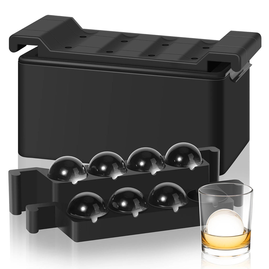 ACMETOP 4-Cavity Clear Ice Ball Maker – 2-Inch Large Crystal Ice Sphere Mold for Whiskey, Bourbon, Cocktails – Gift for Men, Dad, Boyfriend