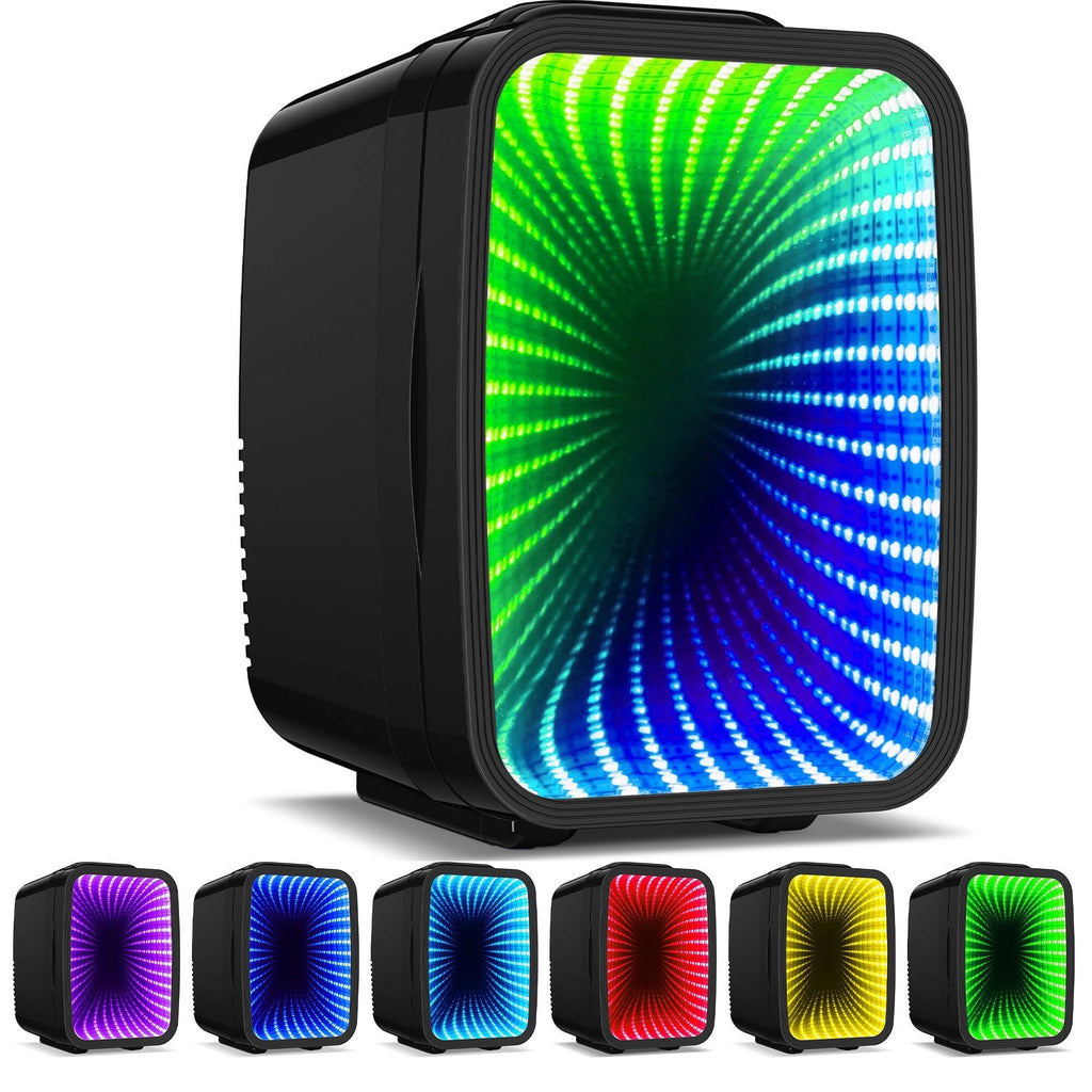 ACMETOP Mini Fridge, 4 Liter/6 Cans Small Refrigerator With Dimmable LED Light,AC/DC Portable Thermoelectric Cooler and Warmer for Bedroom,Office,Gaming room and Car