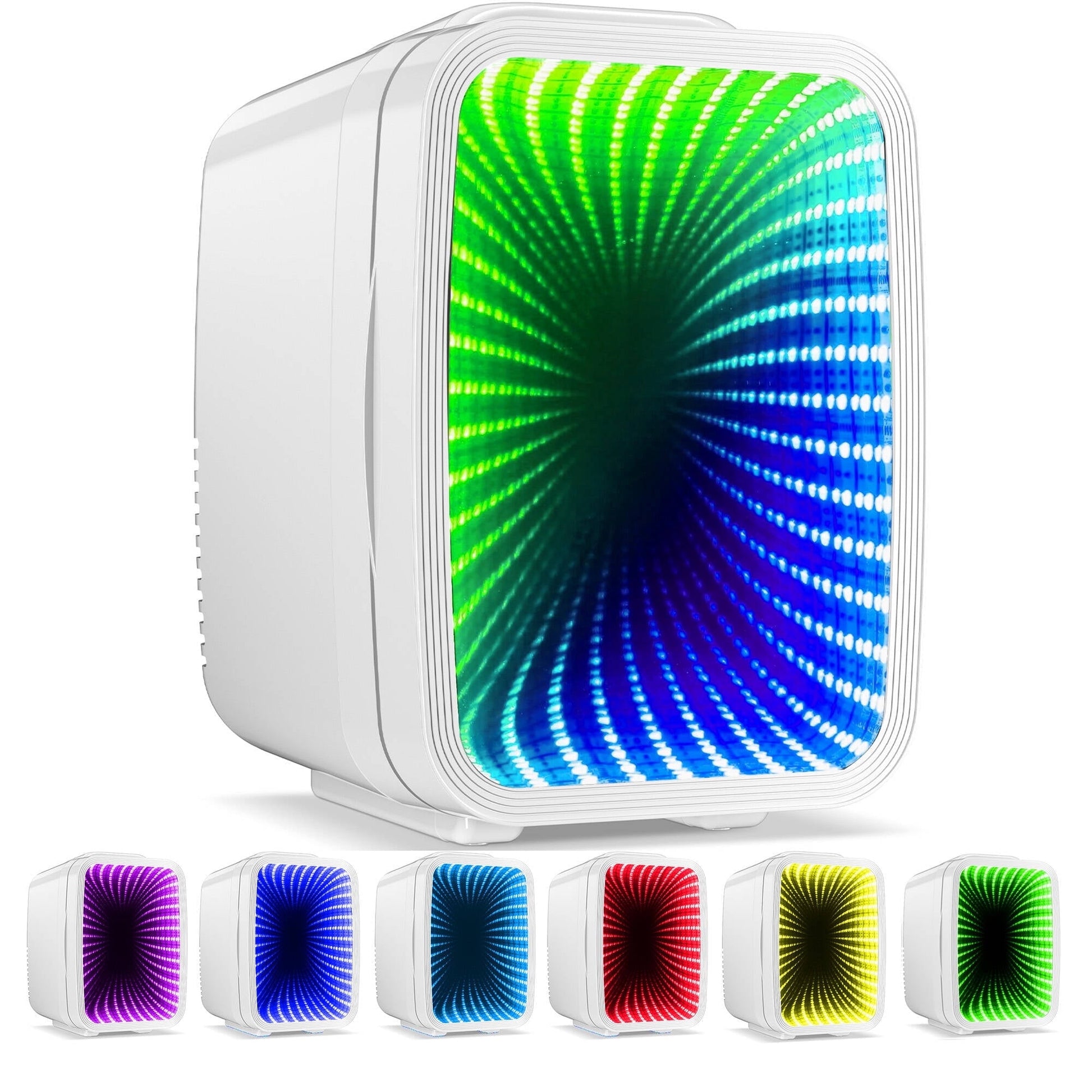 ACMETOP Mini Fridge, 4 Liter/6 Cans Small Refrigerator With Dimmable LED Light,AC/DC Portable Thermoelectric Cooler and Warmer for Bedroom,Office,Gaming room and Car