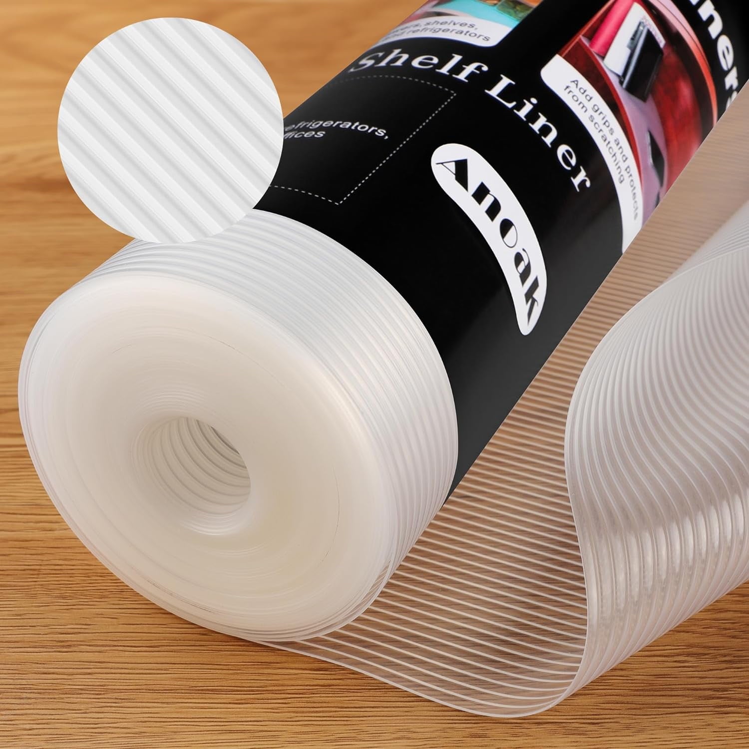 Aisutha Shelf Liner Cabinet Liner, Non Adhesive Washable 12 Inch x 20 FT(240 Inch) Waterproof Durable Non-Slip Shelf Liner for Kitchen, Drawer, Refrigerator (Clear)