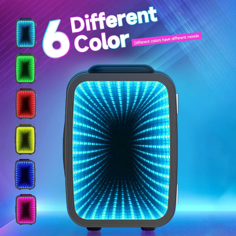 Morfone 4L   6L LED Light Car Mini Fridge Suitable for Home Use and Summer Camping