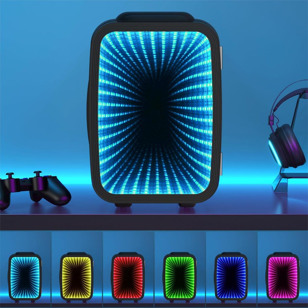 Morfone 4L   6L LED Light Car Mini Fridge Suitable for Home Use and Summer Camping