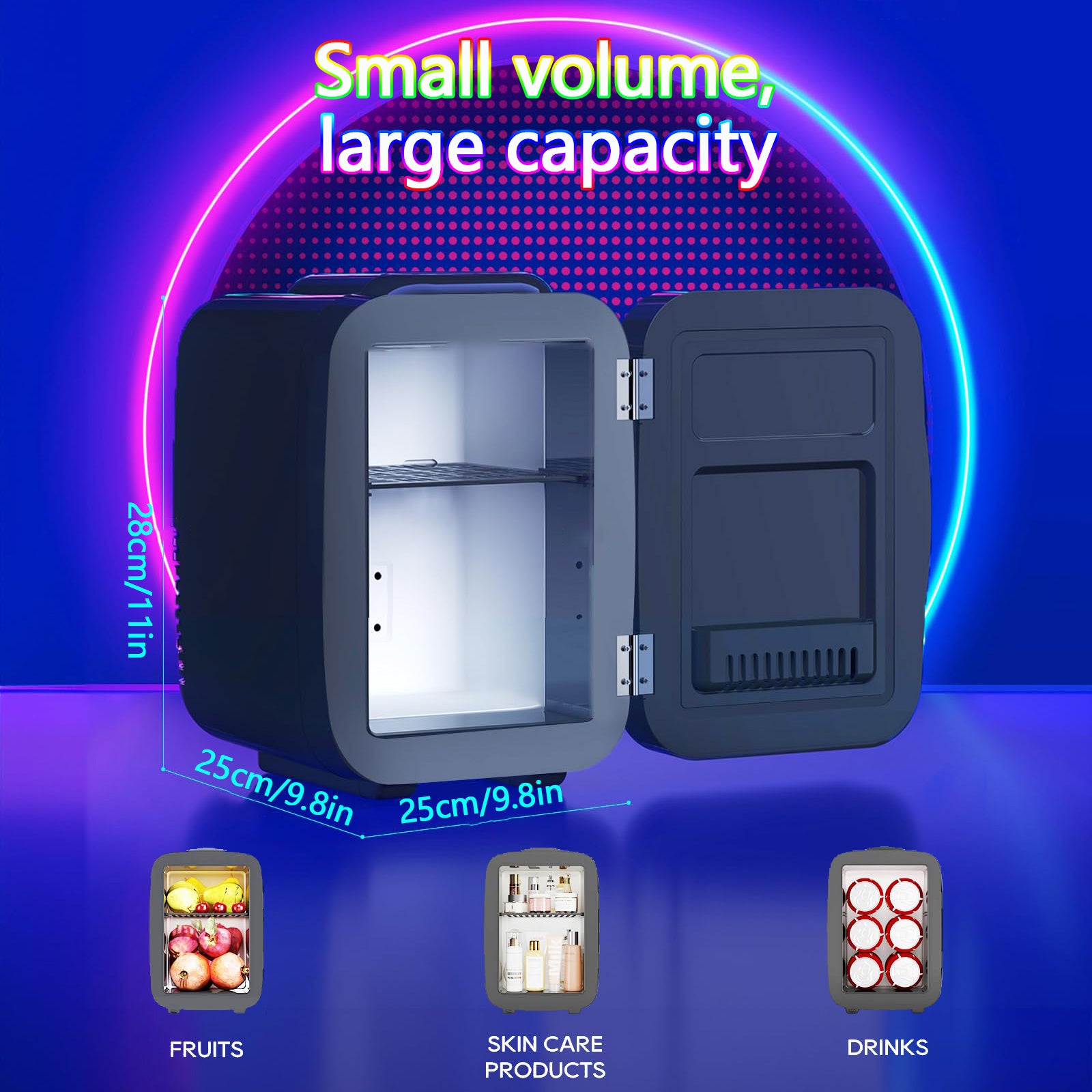 Morfone 4L  Control Cool Warm Car Home and Camping Mini Fridge for  Summer