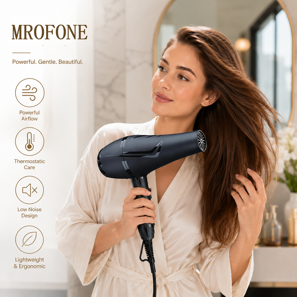Morfone 12 piece Hair Dryer Set with Diffuser and Concentrator 2 Speed and Heat Settings
