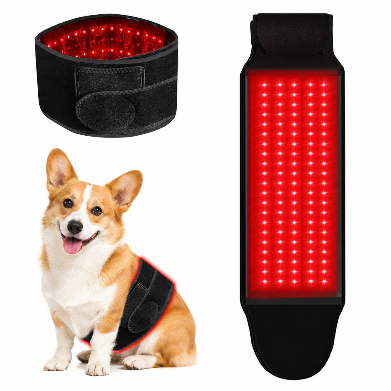 Morfone 660nm+850nm Pet Red Light Therapy Pad Infrared Light Therapy Wrap for Dogs & Cats