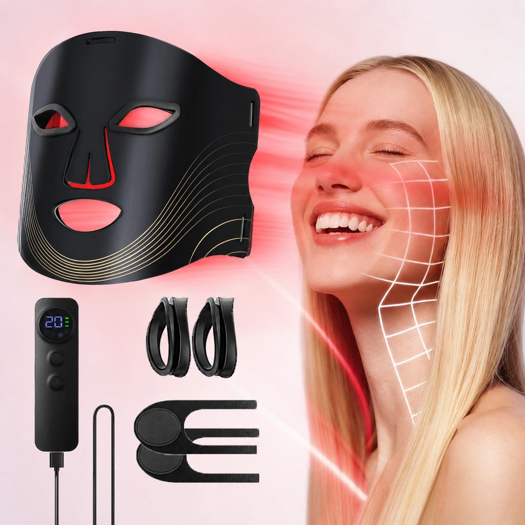 Morfone 4 Modes 660+850nm NIR+ Red Light Therapy Mask for the Face Remote Controlled Portable Home Skincare Kit