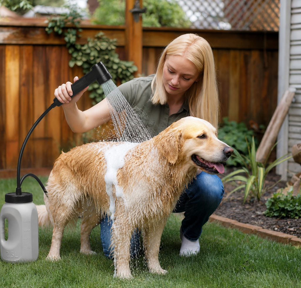 Morfone is a portable electric travel bidet featuring two spray modes and a 2.5 liter water tank