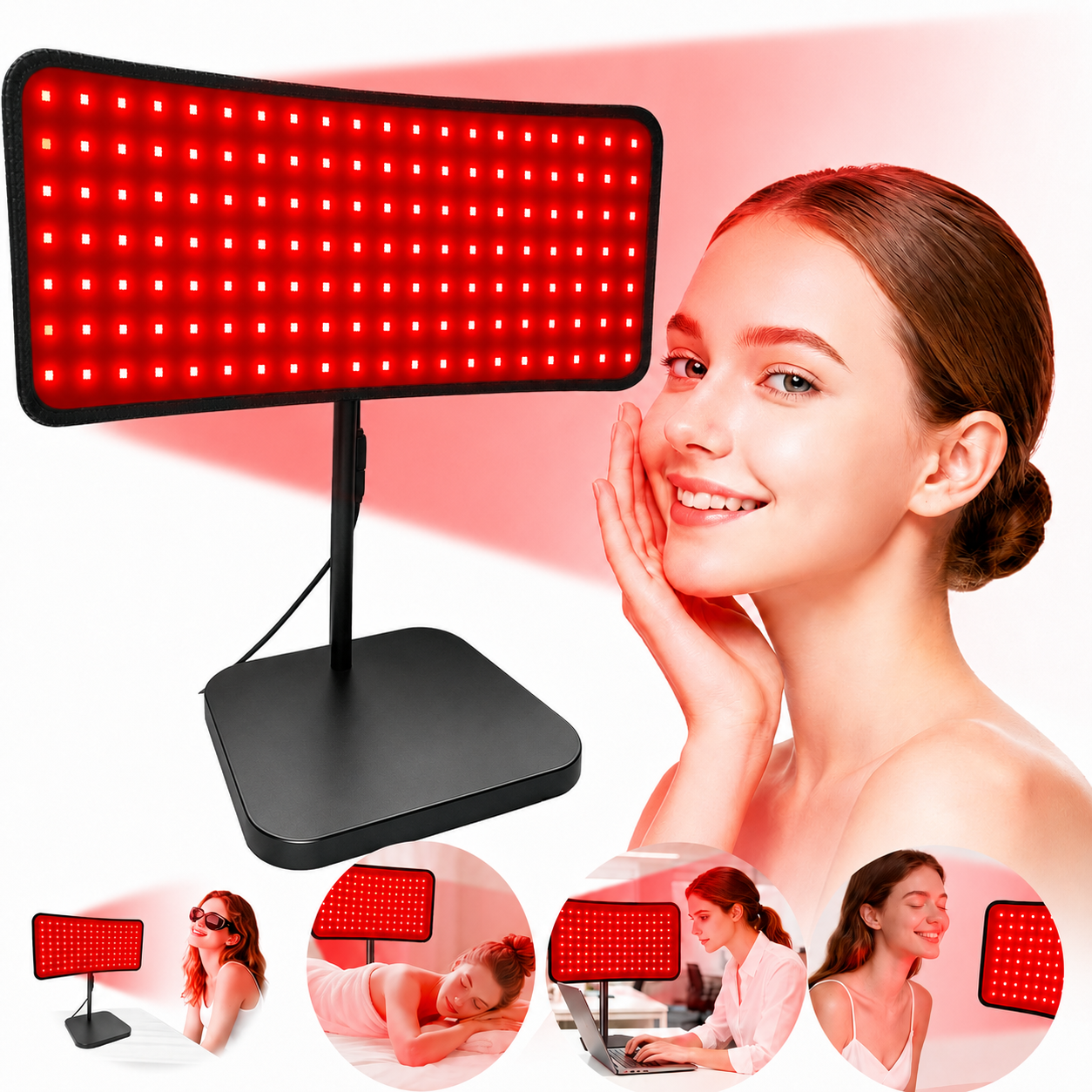 Morfone Three Wavelength Infrared Light Therapy Lamp with 5 brightness settings and a timer function