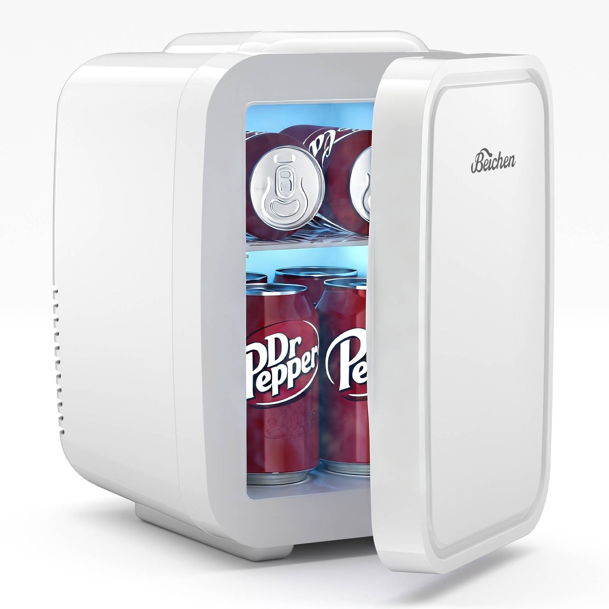 BEICHEN Mini Fridge, 4L/6 Can Small Refrigerator for Bedroom, Car, Office & Dorm,110V AC/ 12V DC Thermoelectric Cooler and Warmer for Cosmetics, Beverage and Food