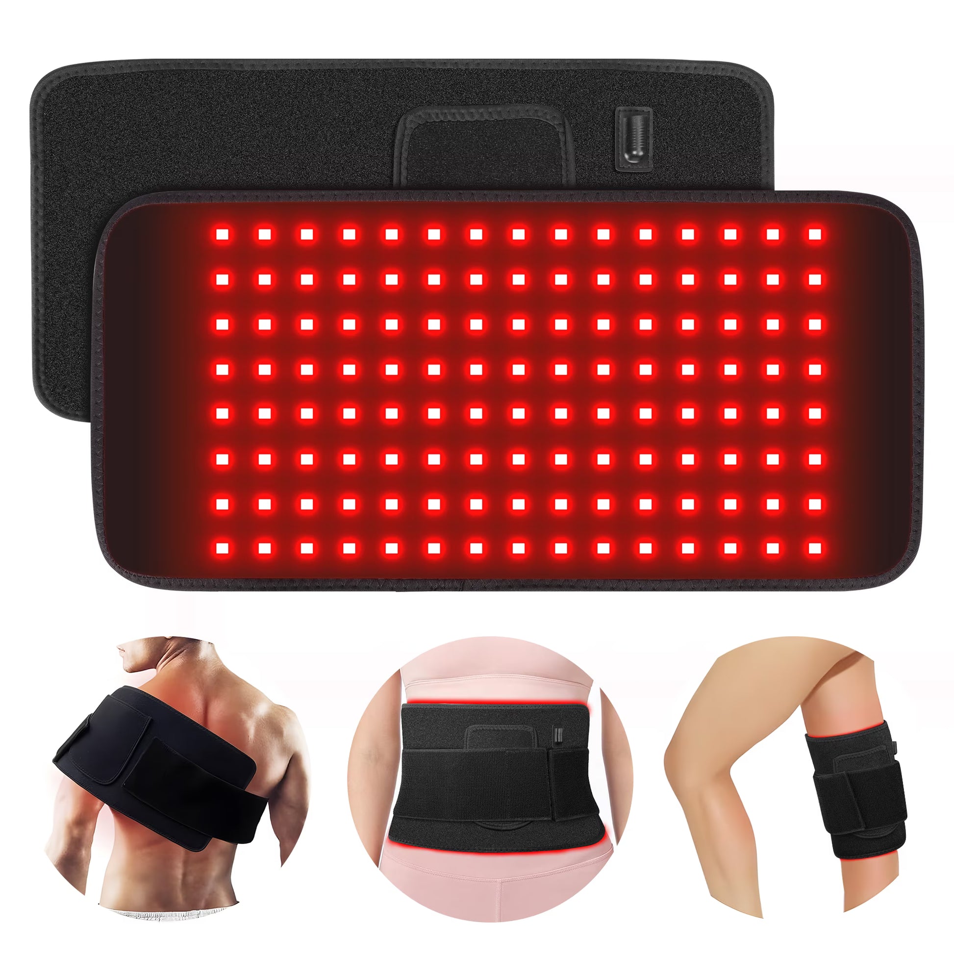 Morfone Red Light Pad for Body, 660nm 850nm Infrared Light Mat, Wearable Red Light Belt Wrap with Timer for Back Shoulder Waist Knee, Gift for Women Men Fathers Day