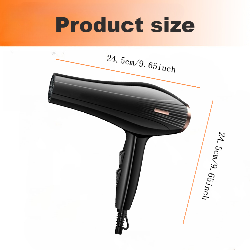 Morfone 12pcs-in-1 multi-function hair dryer with comb and hair clips, featuring high power and capable of both heating and cooling.