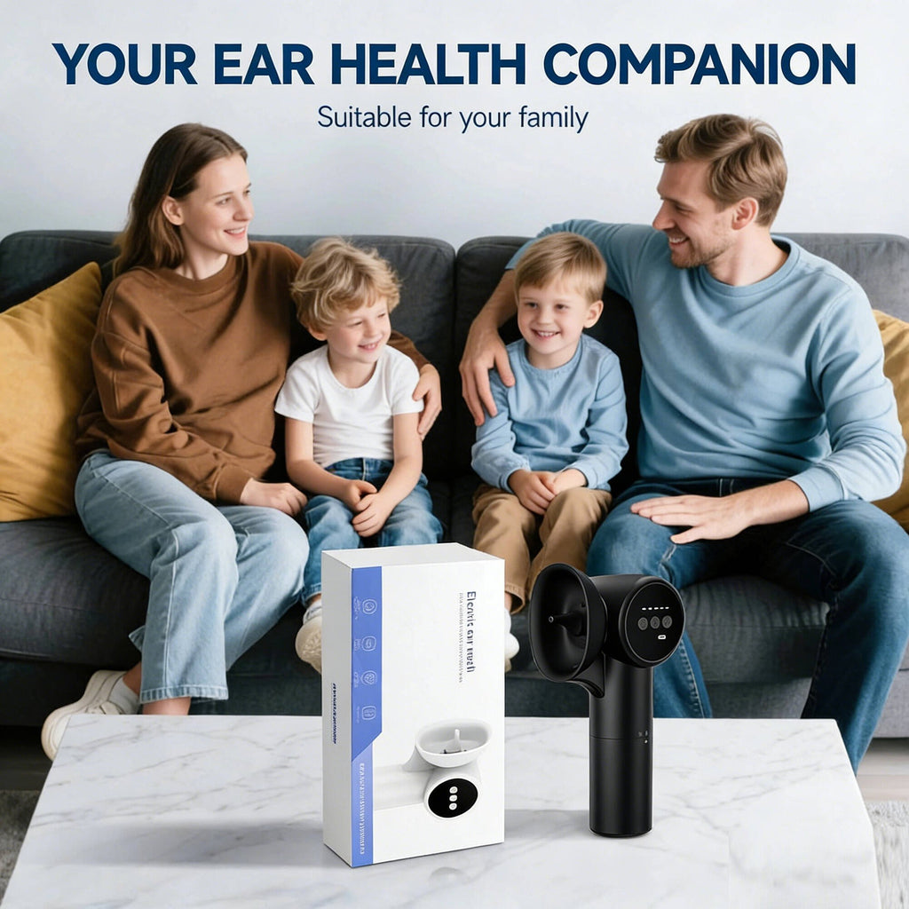 Morfone Upgraded Ear Wax Removal, 2 in 1 Cleaning & Drying Ear Cleaner, Effective Ear Cleaning Kit with One-Piece Waste Tank, Safe Ear Irrigation with 5 Pressure Settings, IPX7