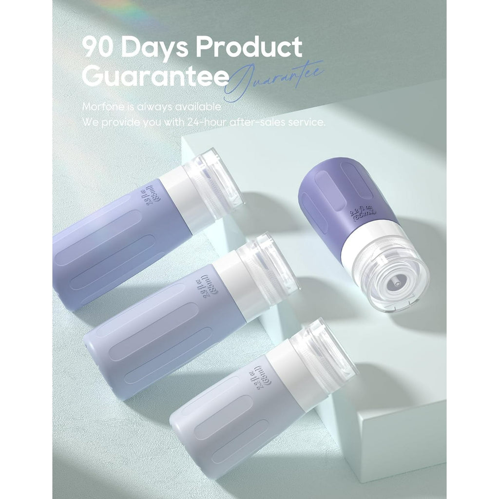 Morfone 16 Pack Silicone Travel Bottles Set for Toiletries TSA Approved Travel Containers Leakproof Squeezable Refillable Travel Accessories 2oz 3oz for Shampoo Conditioner Lotion Liquids (Blue)