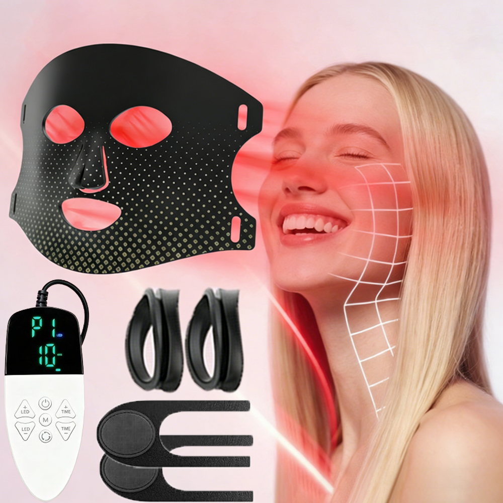 Morfone 72LED 660+850nm Red Light Therapy Mask With Timer Function For Home