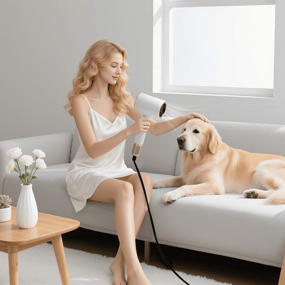Morfone Hair Dryer, High-Speed Professional Ionic Blow Dryer with Hair Diffuser for Women & Men, White