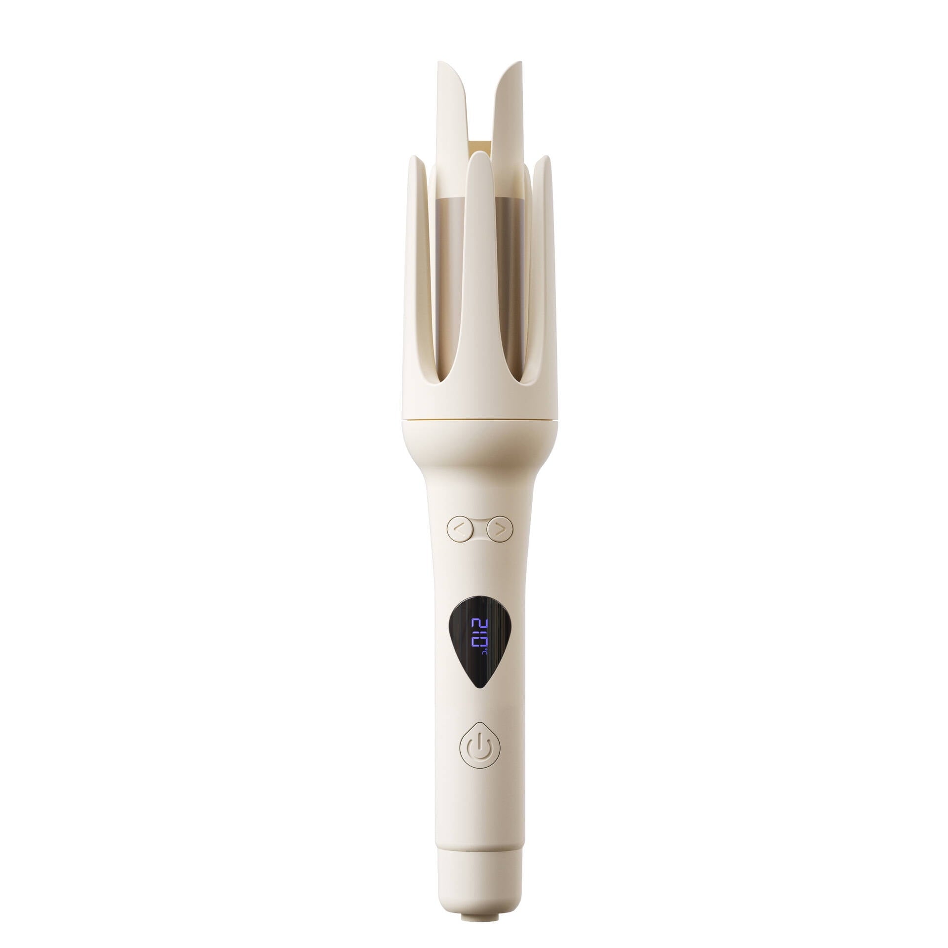 Curling Iron For Healthy & Shiny Effortless Curls & Waves, Provides Preset Temperature Settings For Each Hair Texture, Beige