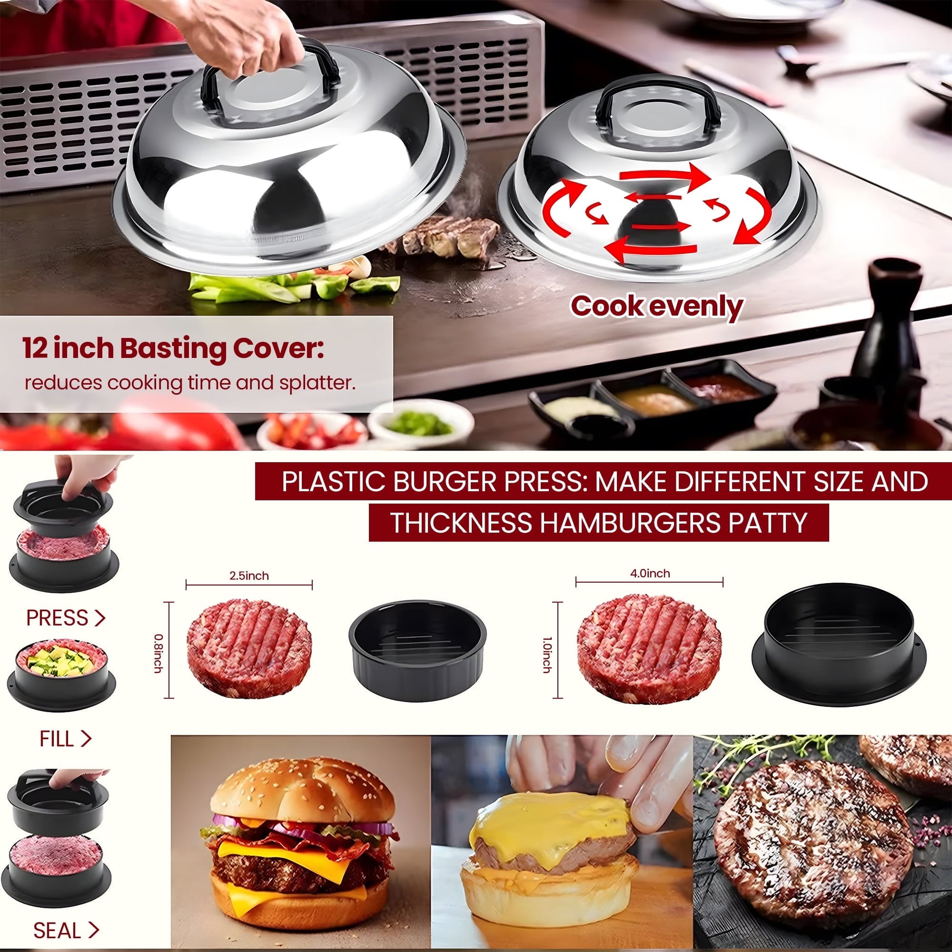 Morfone 137PCS Griddle Accessories Kit, Flat Top Grill Accessories Set for Blackstone and Camp Chef, Professional Stainless Steel Grill Tools Set for Men Women Outdoor BBQ and Camping