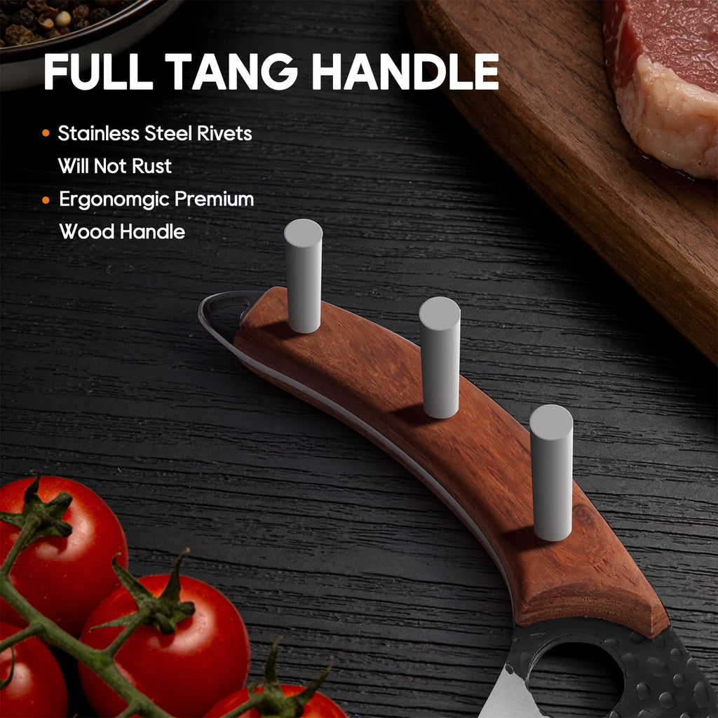 ACMETOP Chef Knife, High Carbon Steel Kitchen Knife for Meat Cutting, Slicing, Camping, BBQ – Essential Kitchen Tool