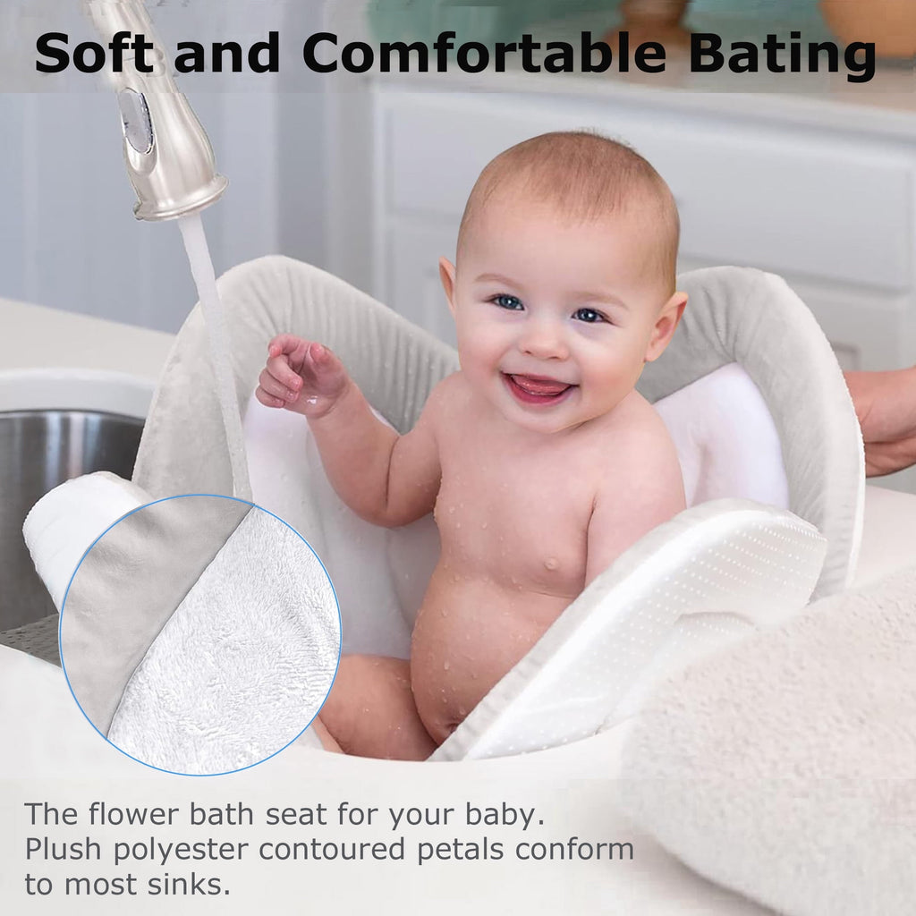 Morfone Baby Bath Seat, Baby Bathtub Pad for Newborn Infants to Toddler 0 to 6 Months and up
