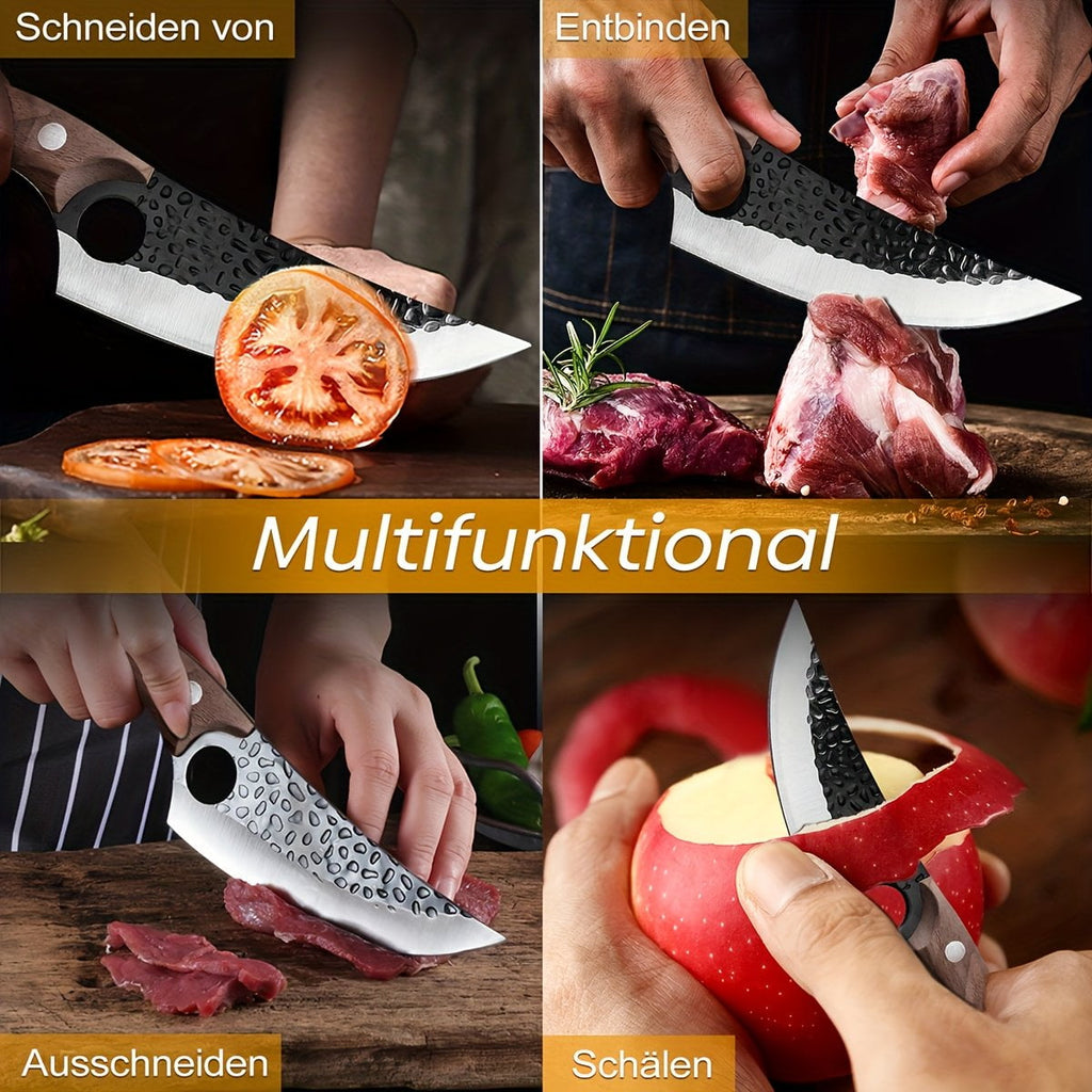 ACMETOP Chef Knife, High Carbon Steel Kitchen Knife for Meat Cutting, Slicing, Camping, BBQ – Essential Kitchen Tool