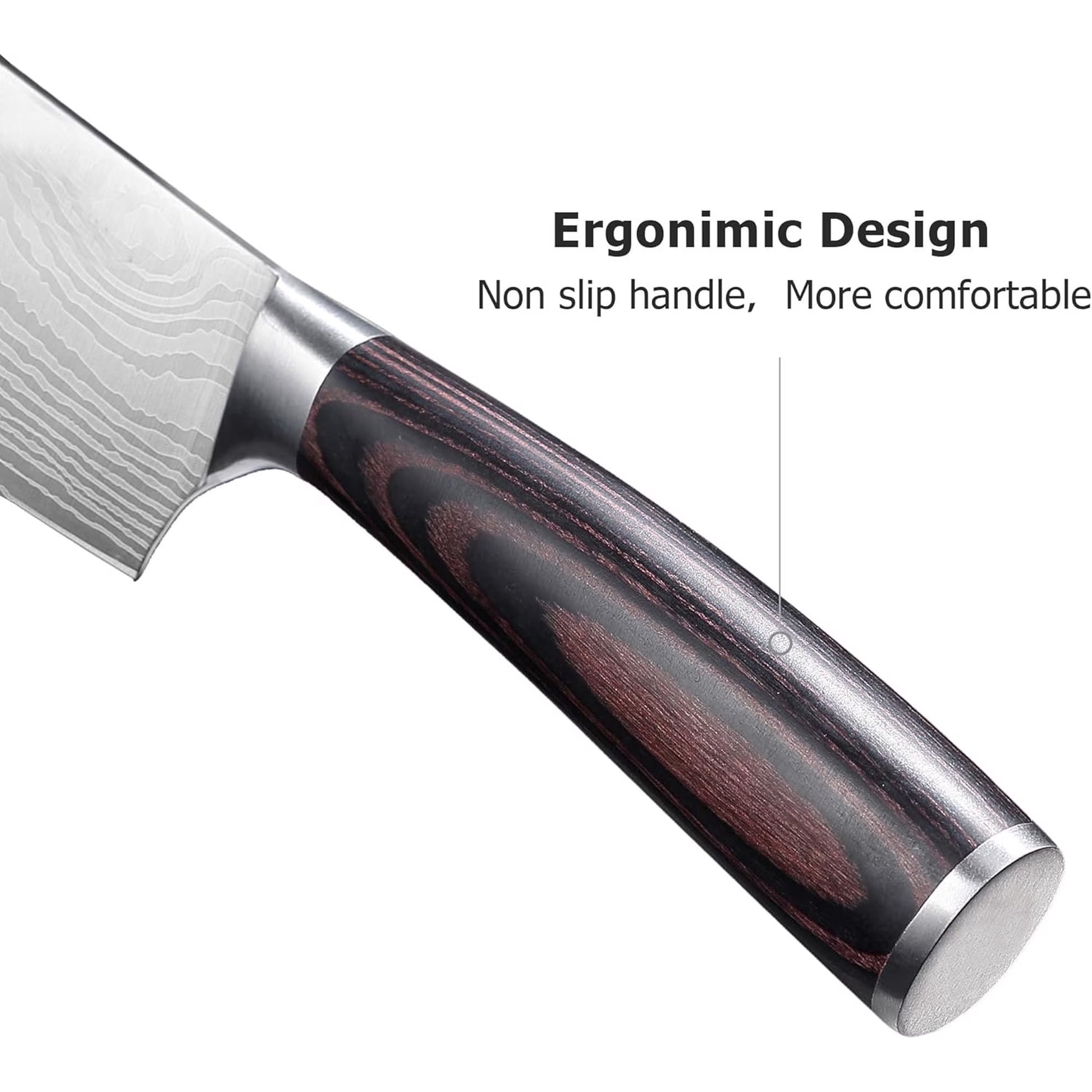ACMETOP 7 Inch Nakiri Knife, Japanese High Carbon Stainless Steel Chef Knife, Multipurpose Meat Cleaver Sharp Kitchen Knife with Ergonomic Pakkawood Handle