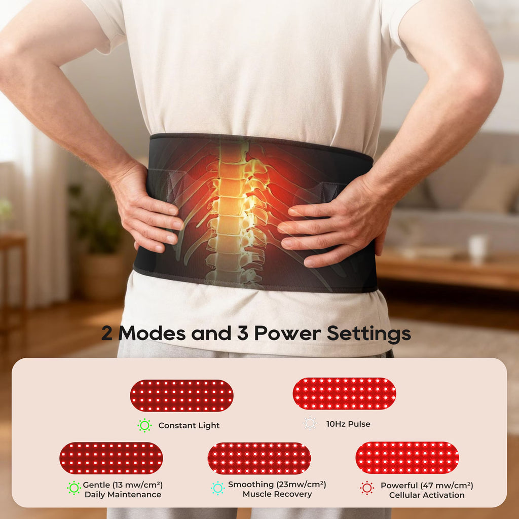 Morfone Red Light for Body, 10000mAh Cordless Portable Infrared Light Pad, 24" x 12" Red Light Mat with Timer, 660 & 850nm Infrared Heating Pad for Back Shoulder Knee Joint Waist