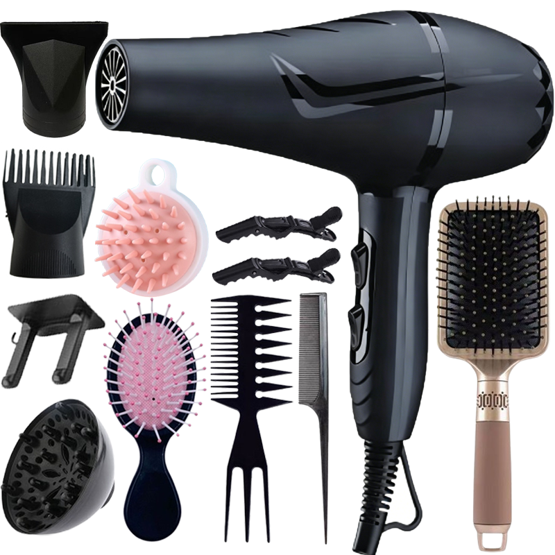 Morfone 12 piece Hair Dryer Set with Diffuser and Concentrator 2 Speed and Heat Settings