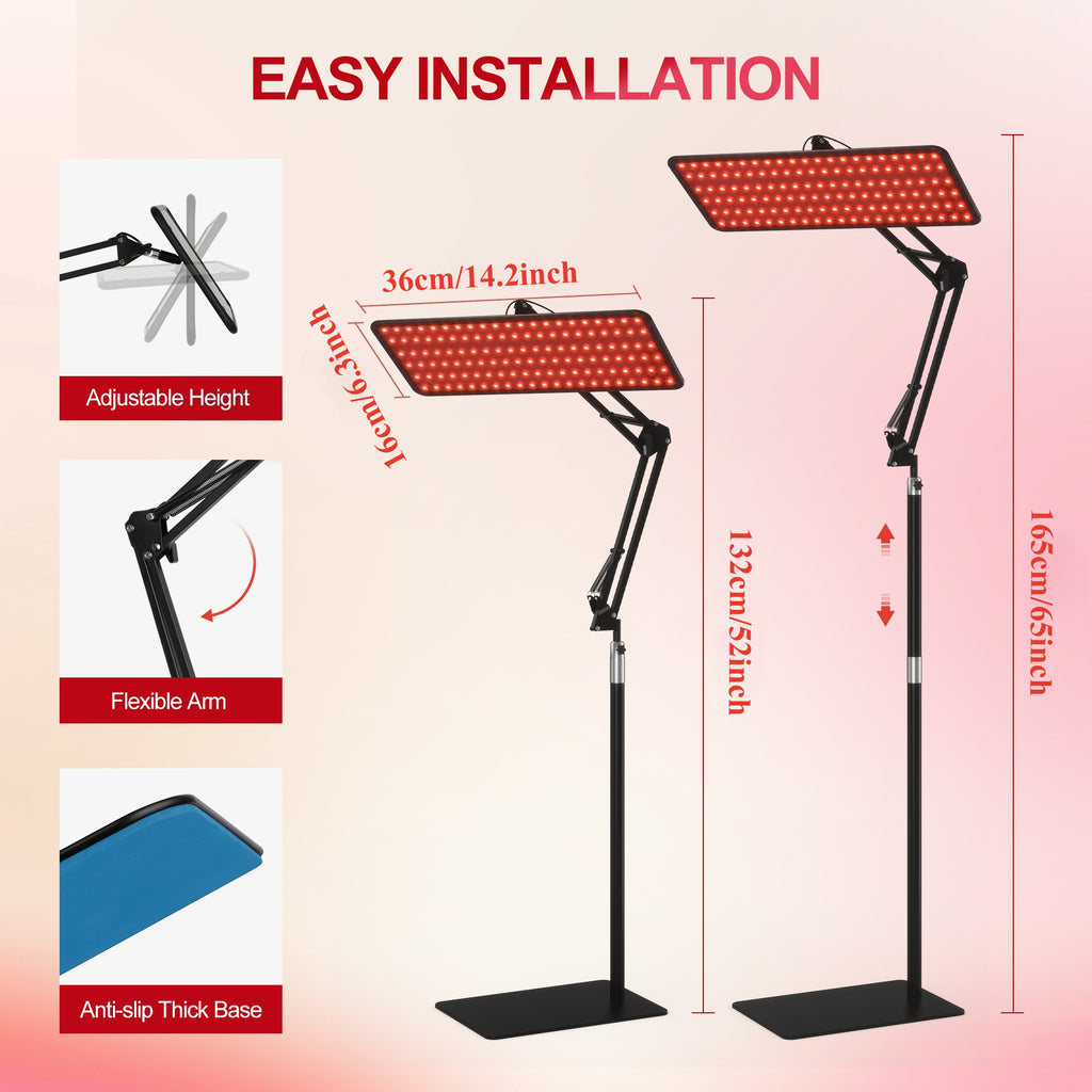 Morfone 120 LED 660nm+850nm+940nm Near Infrared Light Therapy Device Home Use Red Light Therapy Panel