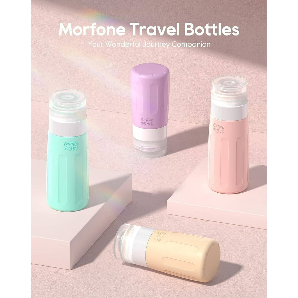 Morfone 16 Pack Travel Bottles for Toiletries, Tsa Approved Leak Proof Travel Size Containers, BPA Free Refillable Travel Accessories for Shampoo Conditioner Lotion