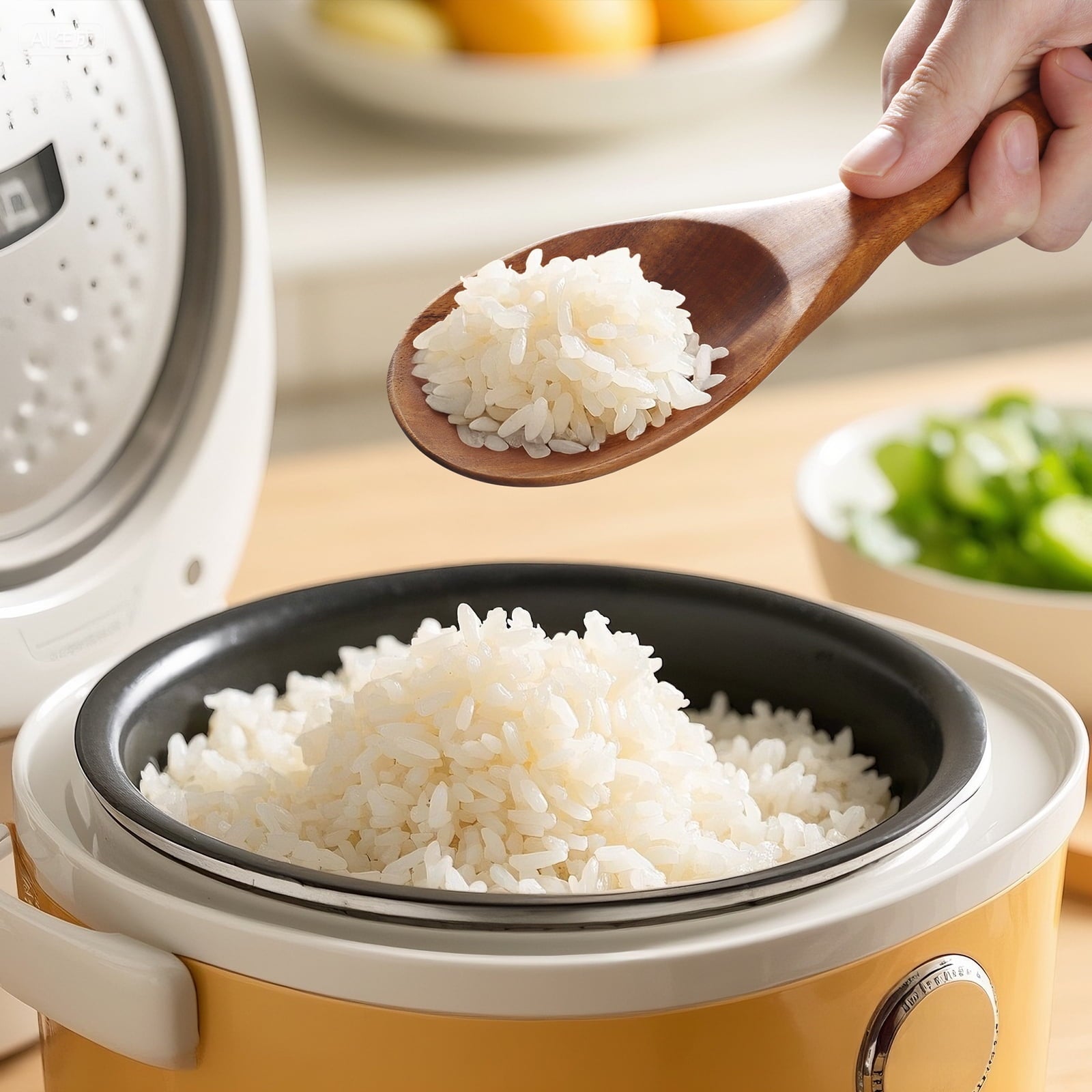 ACMETOP Wooden Spoon Utensils with Thick Handle, Set of 2, Wood Spatula for Frying Scraping and Mixing, Wooden Kitchen Cooking Utensils for Nonstick Cookware