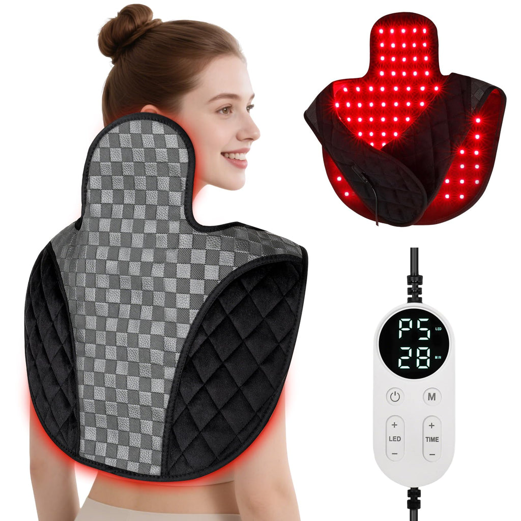 Morfone 3 in 1 Dual-Wavelength Wearable Neck Shoulder and Back Relief Red Light Therapy Device