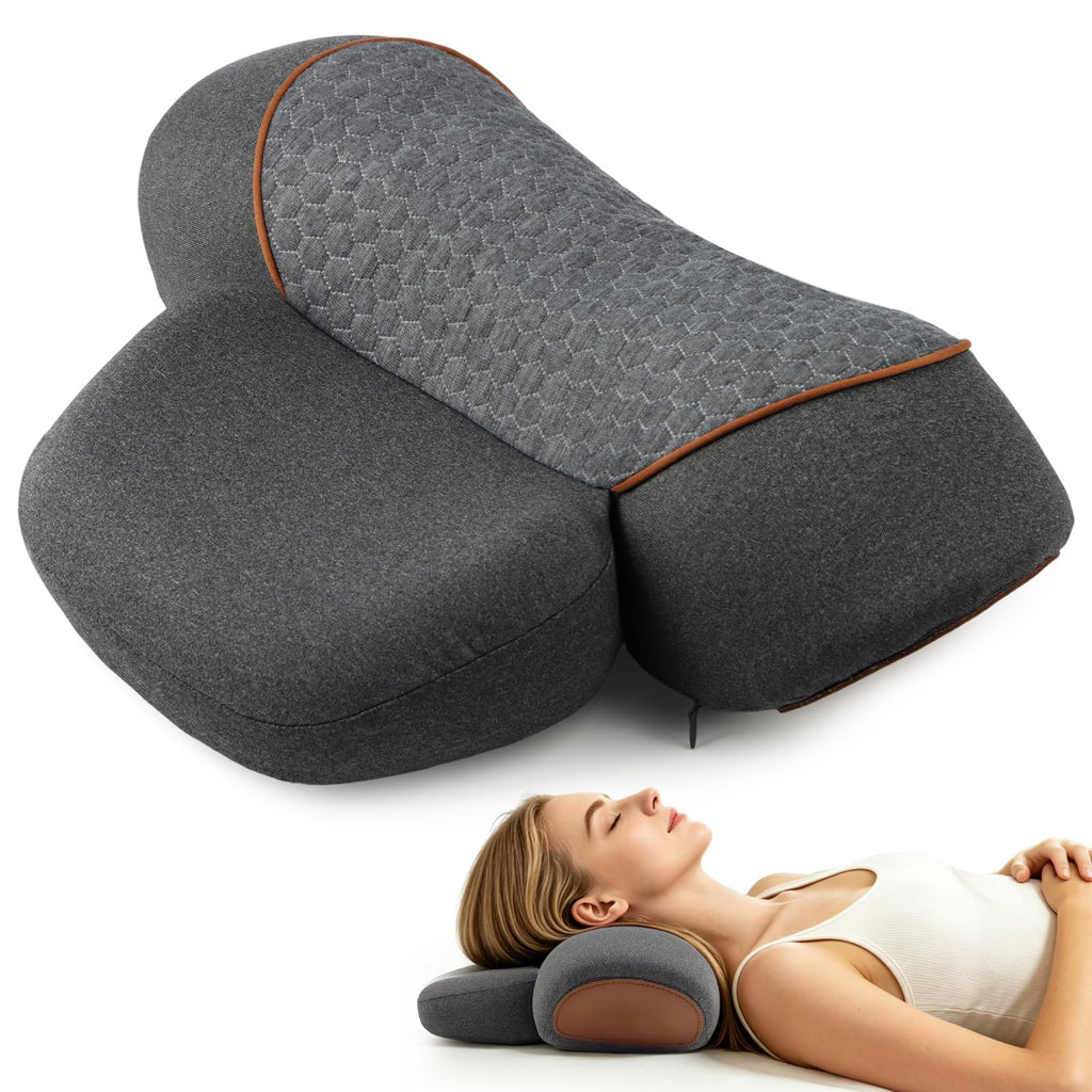 Morfone 3-in-1 with Heat Vibration & Air Pressure Neck Massage Pillow Cervical Support Therapy Pillow