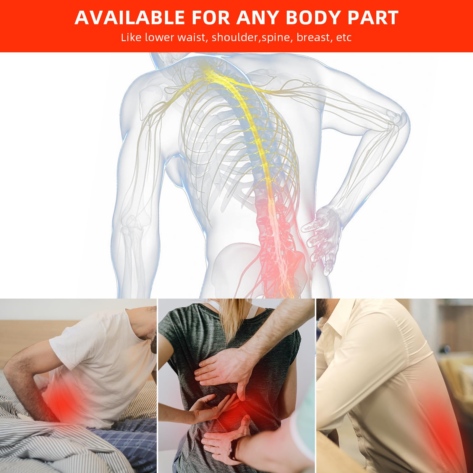 Morfone 660nm & 850nm Infrared Timed Heat Therapy Pad for Relieving Shoulder Back and Knee Pain
