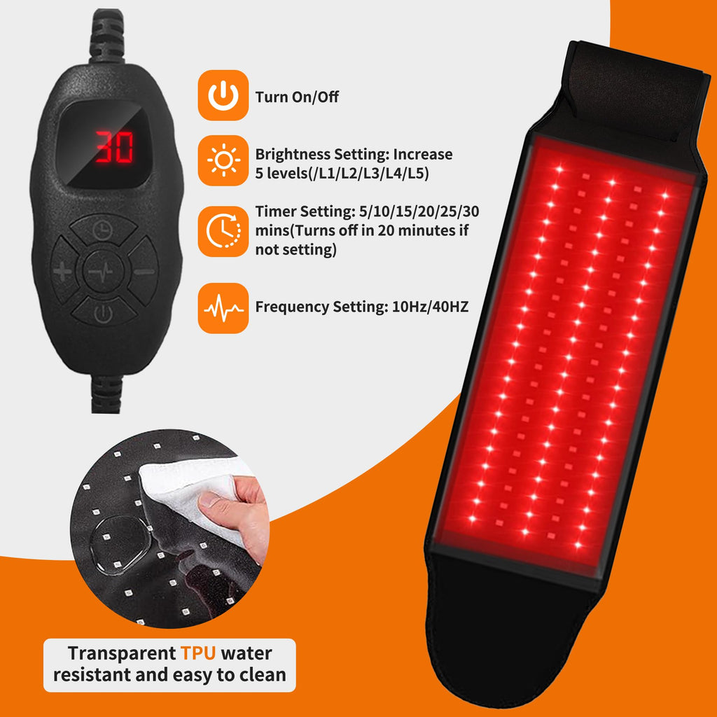 Morfone 660nm+850nm Pet Red Light Therapy Pad Infrared Light Therapy Wrap for Dogs & Cats