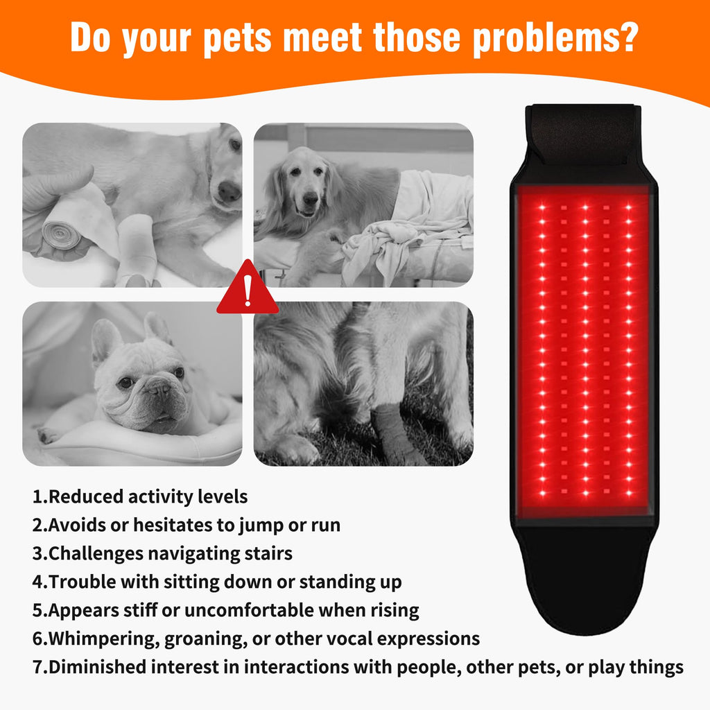 Morfone 660nm+850nm Pet Red Light Therapy Pad Infrared Light Therapy Wrap for Dogs & Cats