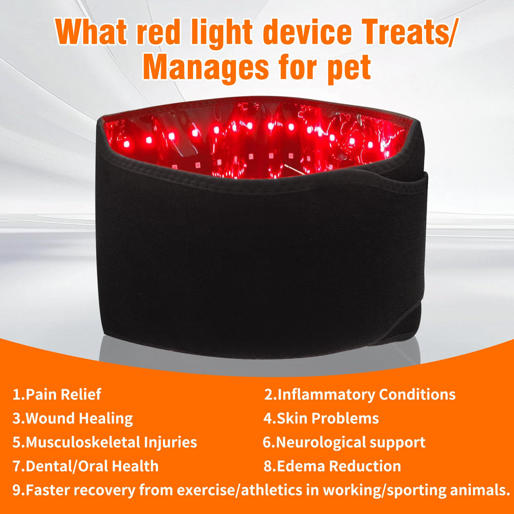 Morfone 660nm+850nm Pet Red Light Therapy Pad Infrared Light Therapy Wrap for Dogs & Cats